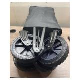 VIVOSUN Heavy Duty Collapsible Folding Wagon Utility Outdoor Camping Garden Cart with Universal Wheels & Adjustable Handle, Black