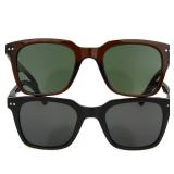 OPTIQUE Trifecta Square Sunglass Readers with Case (2 pack) +2.00