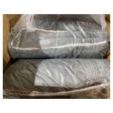 Bedsure Luxurious Micromink Sherpa Light Grey Queen Comforter Set 3 Pieces - (1 Comforter 88x88 and 2 Pillowshams), Reversible Down Alternative Comforter, Machine Washable