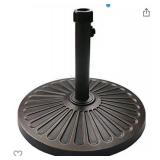 Sunnyglade 18" 30.2-lbs Heavy Duty Round Antiqued Umbrella Base for Patio