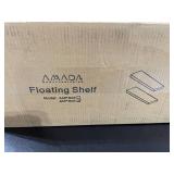 AMADA HOMEFURNISHING Floating Shelves White, 24 Inch Large Wall Shelf for Living Room, Bedroom, Bathroom, Kitchen Storage & Decor, Set of 2-AMFS06