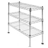 Seville Classics 3-Tier Steel Wire Shelving in Silver