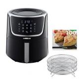 GoWISE Usa Air Fryer with Dehydrator and 3 Stackable Racks, 7 Quart