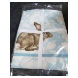 Williams Sonoma Damask Bunny 70x90 Inch Tablecloth