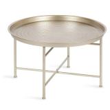 Kate and Laurel Mahdavi Hammered Metal Round Tray Table- Retail:$178.49