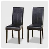 Faux Leather Parson Chair, Set of 2
