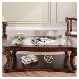 Furniture of America Rend Traditional Espresso Solid Wood Coffee Table- Retail:$594.99
