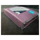 Embossed Stripe Microfiber 4 Piece Sheet Set, Queen, Purple