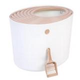 IRIS USA, Top Entry Cat Litter Box, White/Beige