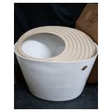 IRIS USA, Top Entry Cat Litter Box, White/Beige