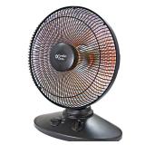 Comfort Zone 700/1000-Watt Oscillating Parabolic Dish Radiant Electric Portable Space Heater , Black