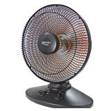 Comfort Zone 700/1000-Watt Oscillating Parabolic Dish Radiant Electric Portable Space Heater , Black