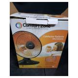 Comfort Zone 700/1000-Watt Oscillating Parabolic Dish Radiant Electric Portable Space Heater , Black