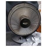 Comfort Zone 700/1000-Watt Oscillating Parabolic Dish Radiant Electric Portable Space Heater , Black