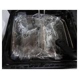 Elite Platinum 4.5Qt Triple Basket Deep Fryer with Adjustable Temp/Timer Control and Immersion Heating Element, 1700W