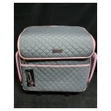 Everything Mary Rolling Sewing Machine Case, Pink & Grey