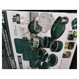 Granitestone 20 Piece Non-Stick Cookware Set, Granite Coated, PFOA Free, Oven Safe, Dishwasher Safe, Green