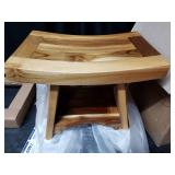 EcoDecors Serenity Shower Stool 18" Natural