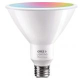 Connected Max Bluetooth + WiFi Smart LED Bulb Tunable White + Color Changing PA38 120W Outdoor Flood 4pk
