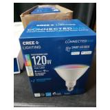 Connected Max Bluetooth + WiFi Smart LED Bulb Tunable White + Color Changing PA38 120W Outdoor Flood 4pk