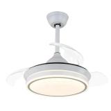 White 36" Retractable 3-Blade LED Ceiling Fan with Remote- Retail:$146.49