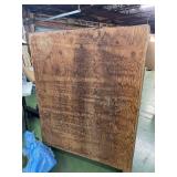 Antique wood mail sorter, rolling.