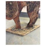 Wood cat decor, original paint, head moves.