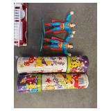 Vintage toy lot, superman figurines, kaleidoscopes x2, hotwheels.