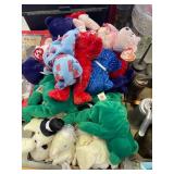 Large assortment Beanie Babies- bride groom doves, bears and much more!
