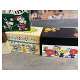 Vintage recipe/ note holder tins, QTY 4