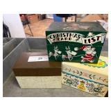 Vintage recipe/ note holder tins, QTY 4