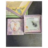 Misc Precious moments- sterling silver pendant, coloring books, figurines
