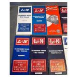 L&N Train time tables QTY 13