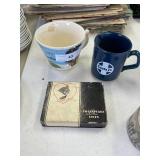 coffee mugs and playing card lot. (see pics)