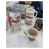 Misc Federal, glass bake, slim jim mugs. QTY 5