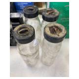 Evenflo glass baby bottles with nipples QTY 4