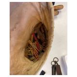 Pocket balance scales x2, superior fdry inc cast iron scoop with clothes line wood pins