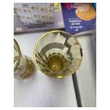 Mary gregory glass/vases, boy and girl design handpainted. as-is, chips on rims.