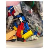 Large Qauntity 35lb container full misc legos, star wars pieces, nasa pieces and much more.