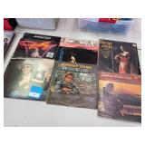 Vintage records Hank williams jr, dolly parton, johnny cash QTY 9