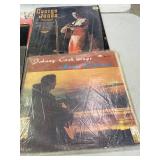 Vintage records Hank williams jr, dolly parton, johnny cash QTY 9