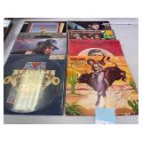 Vintage records misc country artist QTY 8, johnny cash, Freddy fender, Alabama and more!