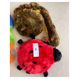 Vintage beanie buddies- 1999 Lucky ( lady bug), 1999 slither (snake), 1999 Inch (caterpillar).