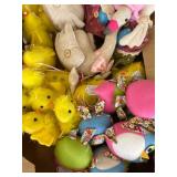 Large quantity chicks, chickens and plush swan decor.