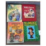 collector books- majolica, american art pottery, hall china, mccoy pottery. QTY 4