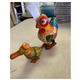 Vintage wind up duck and chicken, made by j.chein, and yone