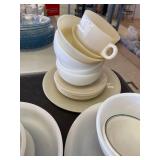 Large assortment of fire king, glass bake bowls, casserole dish pie plate and more! see pics.