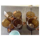 fire king anchor hocking mugs and bowls, 12 pieces