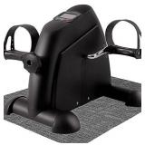 Under Desk Bike Pedal Exerciser - TABEKE Mini Exercise Bike for Arm/Leg Exercise, Pedal Exerciser for Seniors with LCD Display