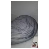 Creative QT Stuffed Animal Storage Bean Bag Chair - Kid Bean Bag Chair - Beanbag Cover - Stuffed Animal Holder - Beanbag Chair for Kids, Toddlers & Teens - Giant Bean Bag Cover (38" Grey/White Str